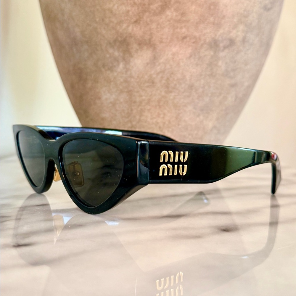 Miu Miu Black Cat-Eye Sunglasses